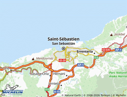MICHELIN San Sebastián map - ViaMichelin