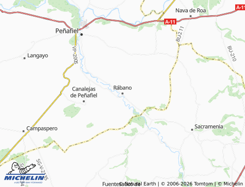 MICHELIN Rábano map - ViaMichelin