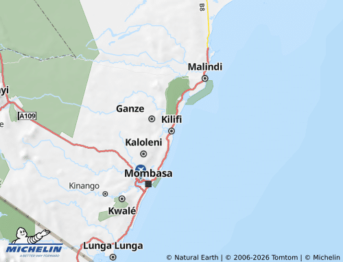 MICHELIN Kilifi map - ViaMichelin