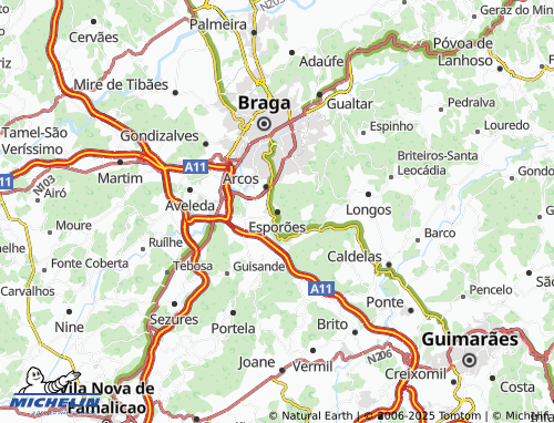 Carte MICHELIN Esporões - ViaMichelin