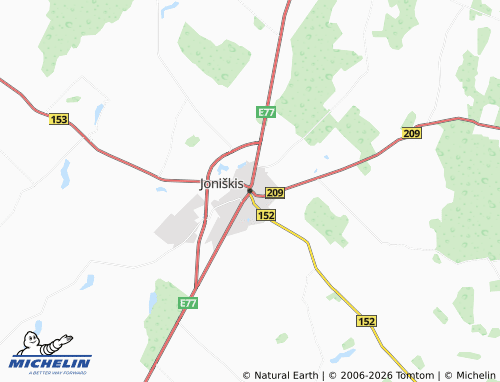 MICHELIN Joniškis map - ViaMichelin