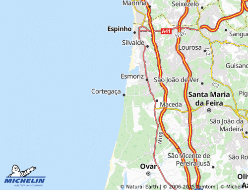 MICHELIN Cortegaça map - ViaMichelin