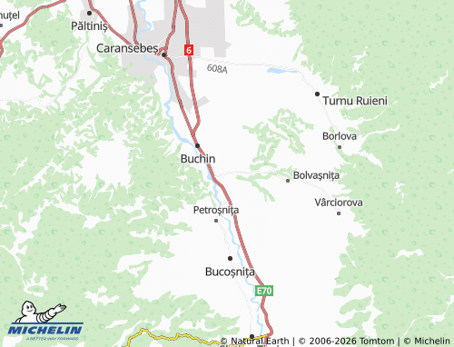 Carte MICHELIN Valea Timișului - ViaMichelin