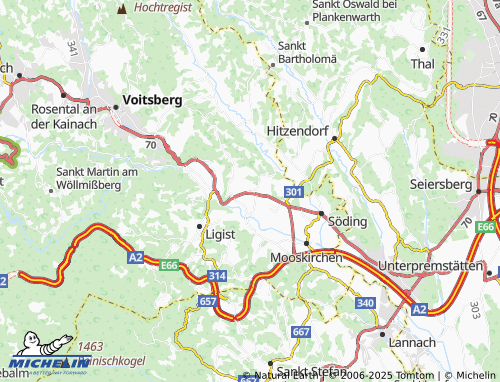 MICHELIN-Landkarte Köppling - ViaMichelin