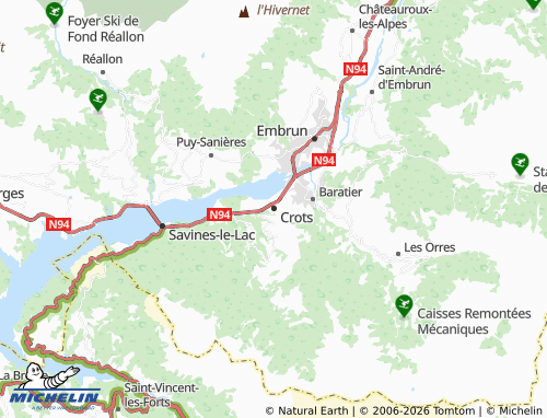 Carte MICHELIN Crots - ViaMichelin