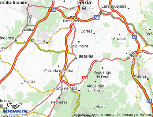 Mapa MICHELIN Batalha - ViaMichelin