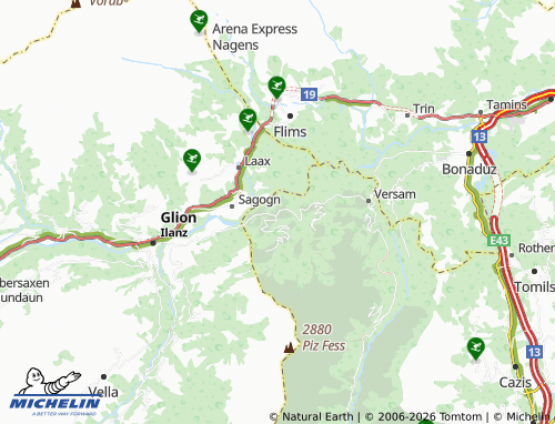 Carte MICHELIN Valendas - ViaMichelin