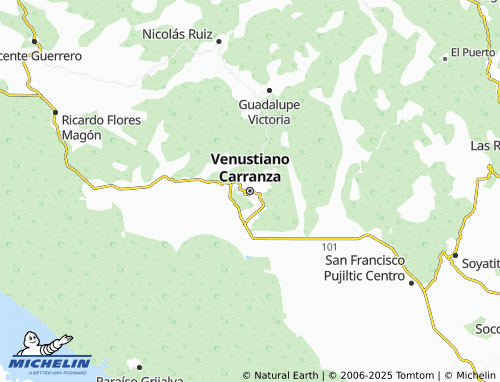 MICHELIN Venustiano Carranza map - ViaMichelin
