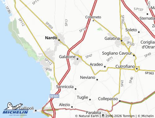 MICHELIN Galatone map - ViaMichelin