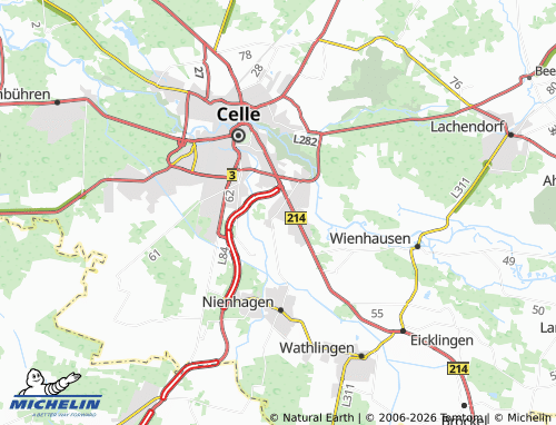 MICHELIN Burg map - ViaMichelin