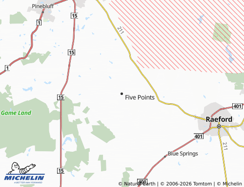 Mapa MICHELIN Five Points - ViaMichelin