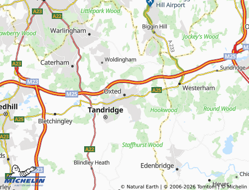 Mappa MICHELIN Oxted - ViaMichelin