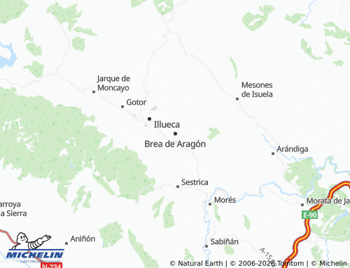 MICHELIN Brea de Aragón map - ViaMichelin