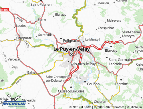 Kaart MICHELIN Le Puy-en-Velay - ViaMichelin