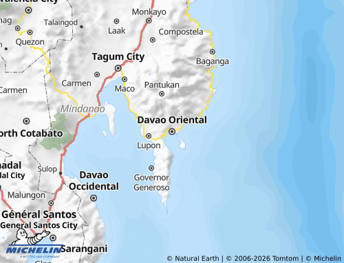 Mappa MICHELIN Davao Oriental - ViaMichelin