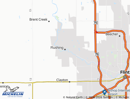 Mapa MICHELIN Flushing - ViaMichelin