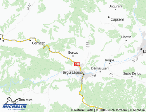 Mapa MICHELIN Borcut - ViaMichelin