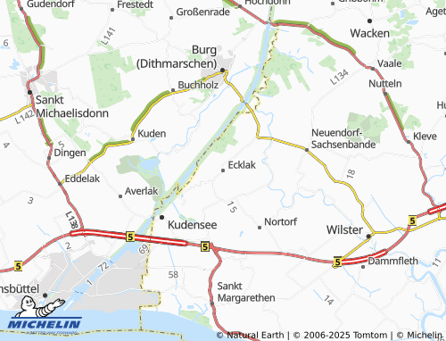 MICHELIN Ecklak map - ViaMichelin