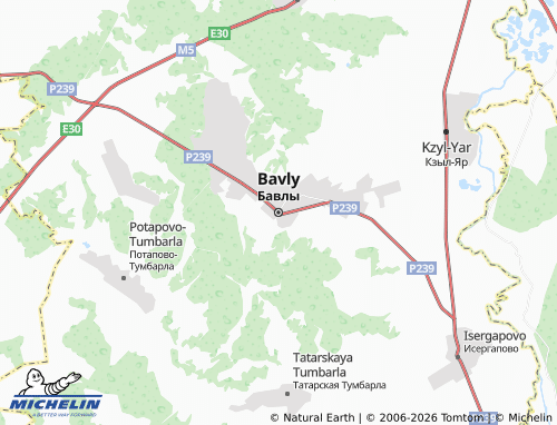 MICHELIN-Landkarte Bavly - ViaMichelin