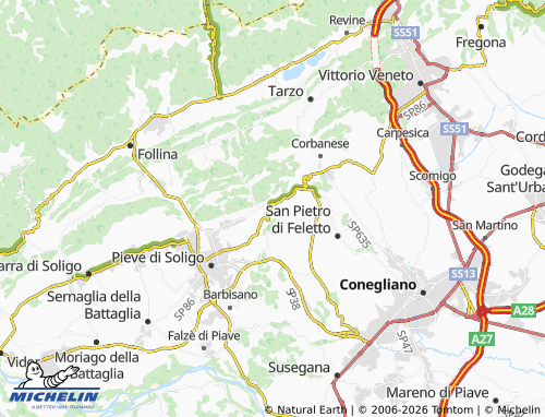 MICHELIN Refrontolo map - ViaMichelin