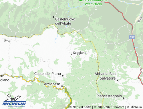 MICHELIN Seggiano map - ViaMichelin