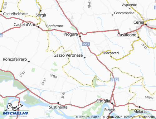 Mappa MICHELIN San Pietro in Valle - ViaMichelin