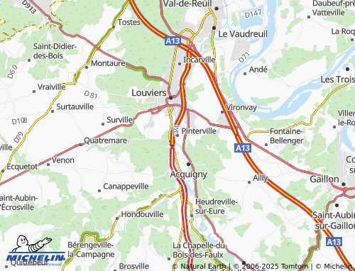 MICHELIN Pinterville map - ViaMichelin