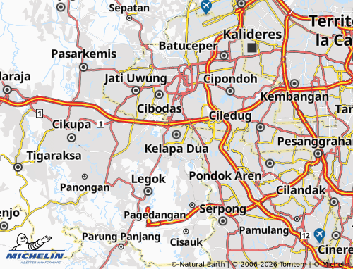 Kaart MICHELIN Kelapa Dua - ViaMichelin