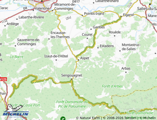 Mappa MICHELIN Aspet - ViaMichelin