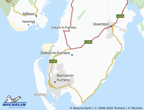 MICHELIN Dalton-in-Furness map - ViaMichelin