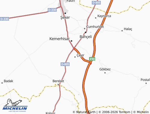 MICHELIN Çayır map - ViaMichelin