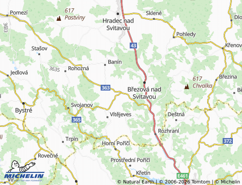 Mappa MICHELIN Bělá nad Svitavou - ViaMichelin