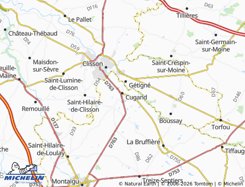 MICHELIN Cugand map - ViaMichelin