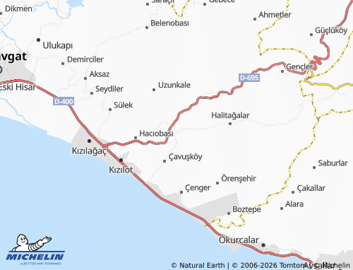 MICHELIN Uzunlar map - ViaMichelin