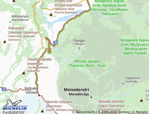 Mappa MICHELIN Vikos - ViaMichelin