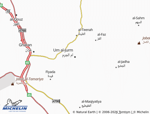 Carte MICHELIN Um al-Jurm - ViaMichelin