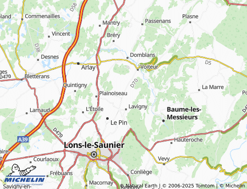 Mappa MICHELIN Le Vernois - ViaMichelin