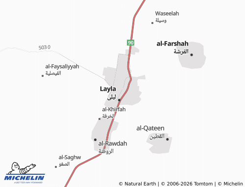 MICHELIN-Landkarte al-Ta'awun - ViaMichelin