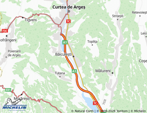 MICHELIN Băiculești map - ViaMichelin