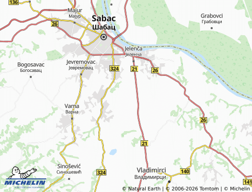 Carte MICHELIN Mala Vranjska - ViaMichelin