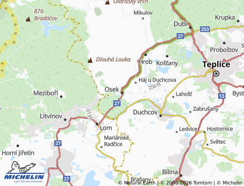 Mapa MICHELIN Osek - ViaMichelin