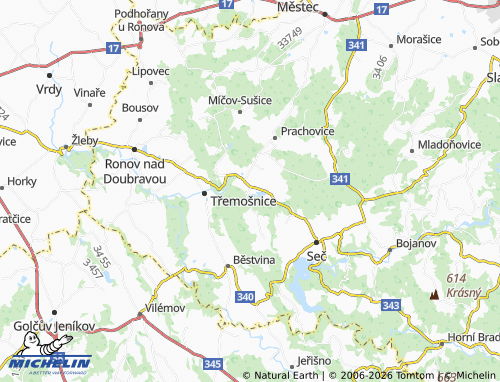 Carte MICHELIN Peklo - ViaMichelin