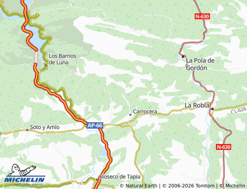 MICHELIN Cuevas de Viñayo map - ViaMichelin