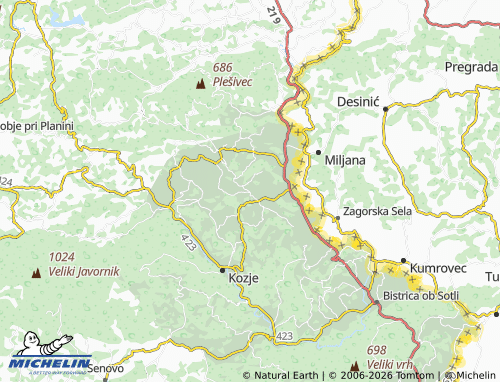 MICHELIN Buče map - ViaMichelin