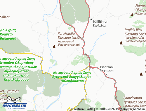 MICHELIN Drymos map - ViaMichelin