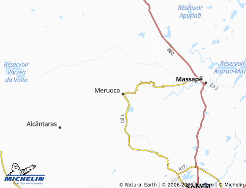 MICHELIN Meruoca map - ViaMichelin