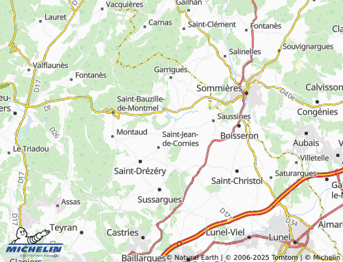Carte MICHELIN Saint-Hilaire-de-Beauvoir - ViaMichelin