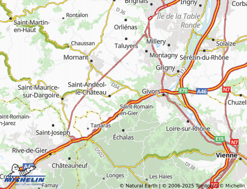 Carte MICHELIN Saint-Martin-de-Cornas - ViaMichelin
