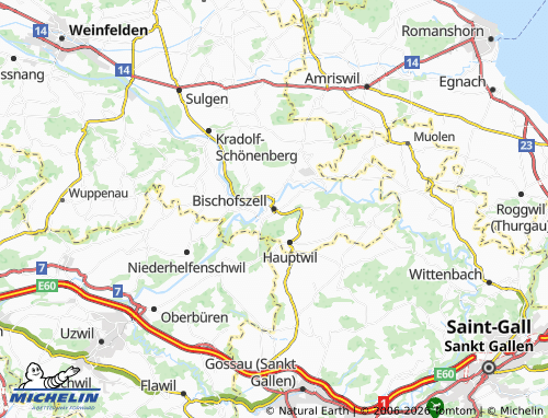 MICHELIN Bischofszell map - ViaMichelin