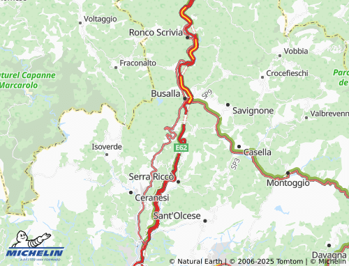 MICHELIN Giovi map - ViaMichelin